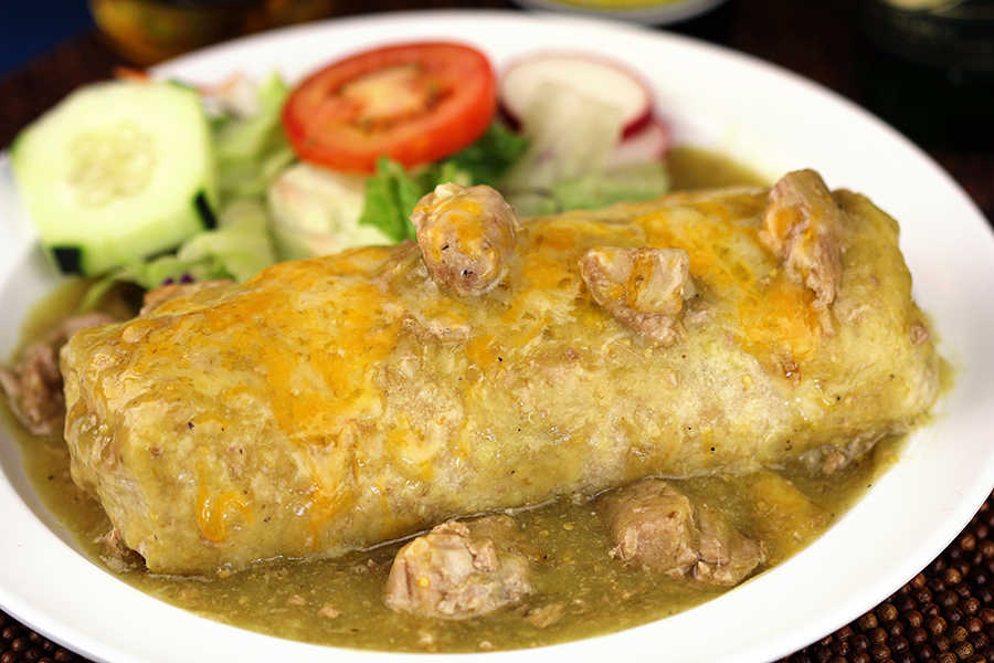 Wet Green Burrito